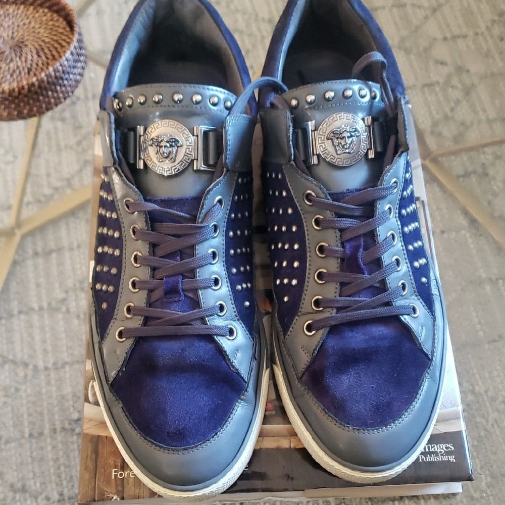 Versace Men's Blue Sneakers